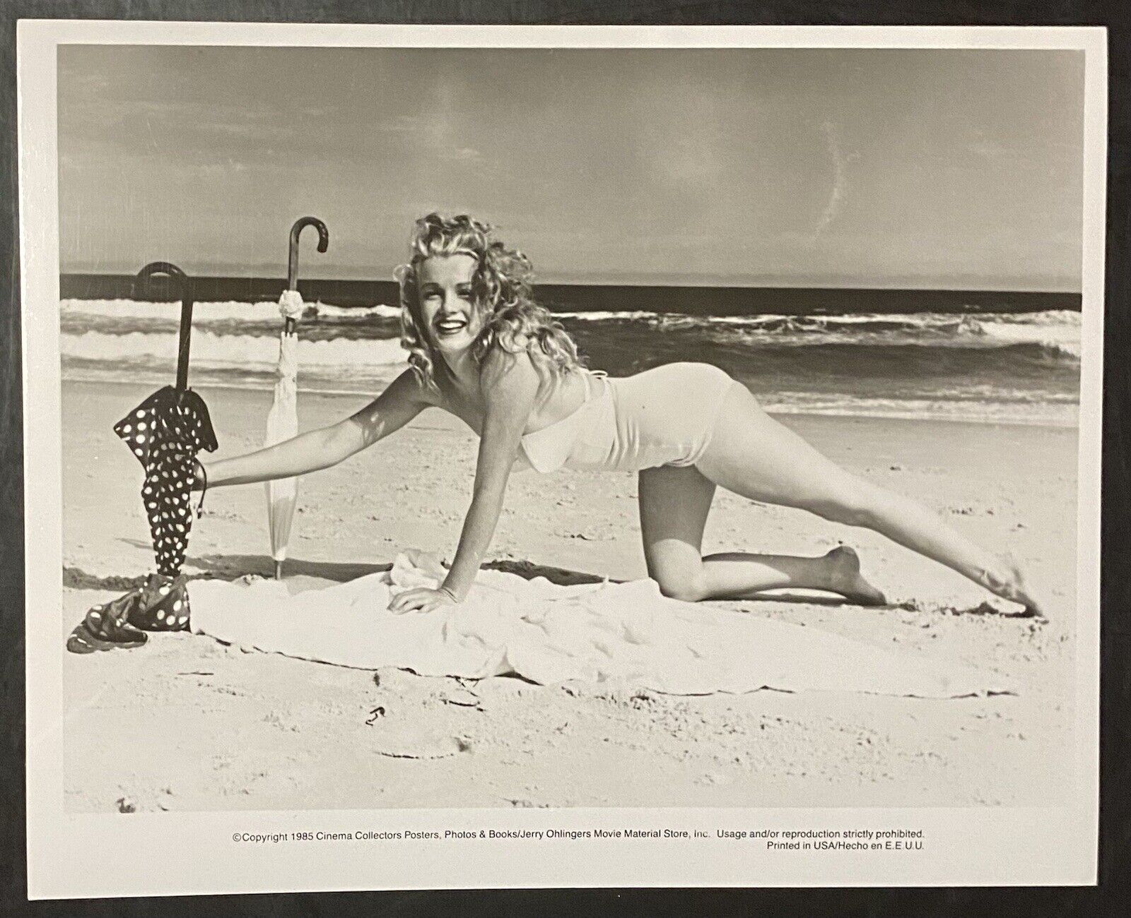 1949 Marilyn Monroe Original Photo Andre De Dienes Bikini Swimsuit Tobay Beach