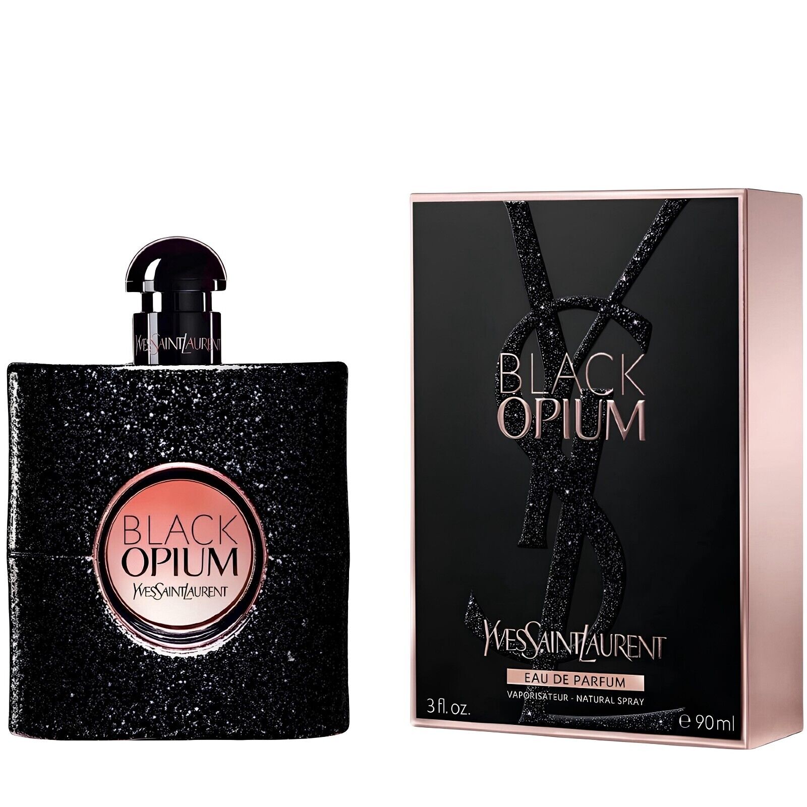 New Yv.e.s Sa.int La-urent _Black -Opium Eau De Parfum Spray 90 ml 3 Oz EDP