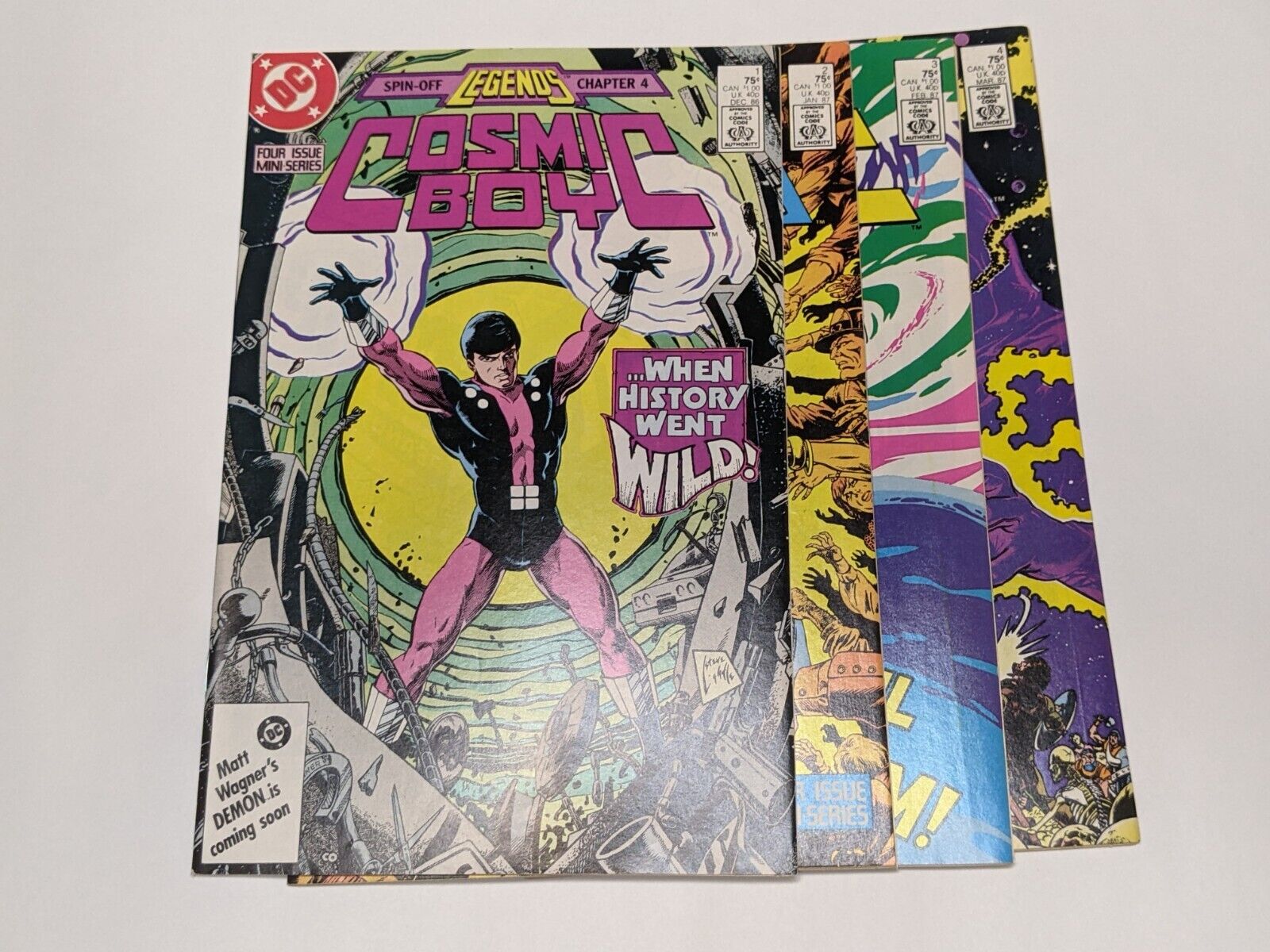 Copper Age DC Comics 1986: Cosmic Boy #1-#4 (Complete Set) (Lot of 4 Comics)