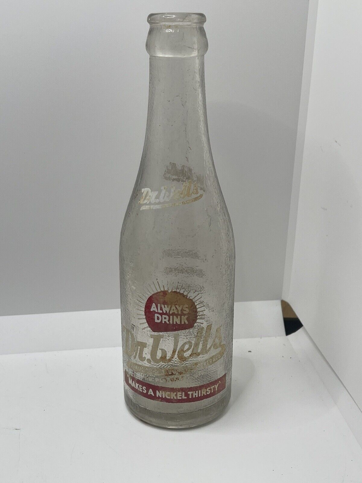 Vintage Dr. Wells Soda Bottle Dallas Texas Lone Star Bottling