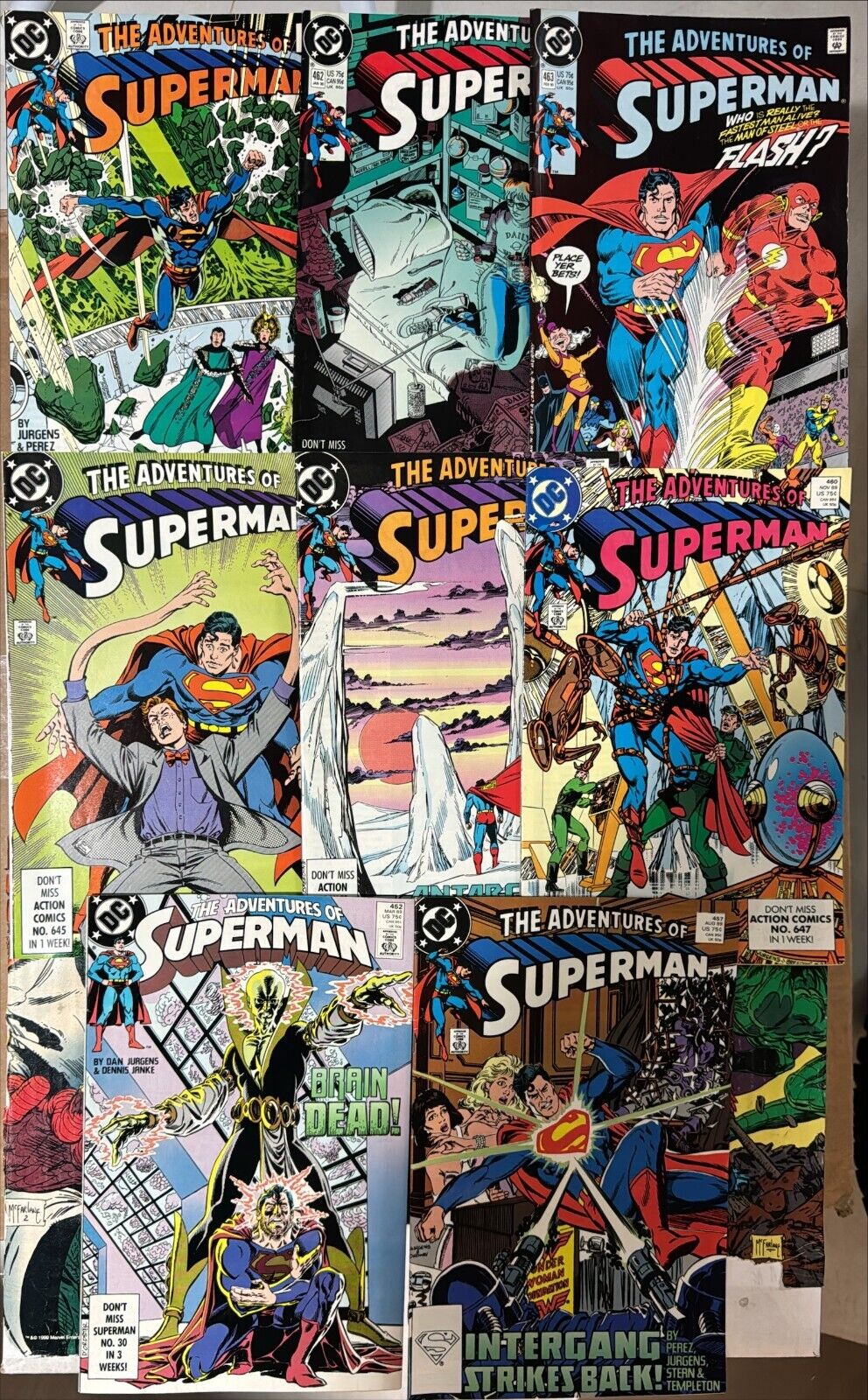The Adventures Of Superman #452, 457, 458, 459, 460, 461, 462, 463 Lot of 8 DC
