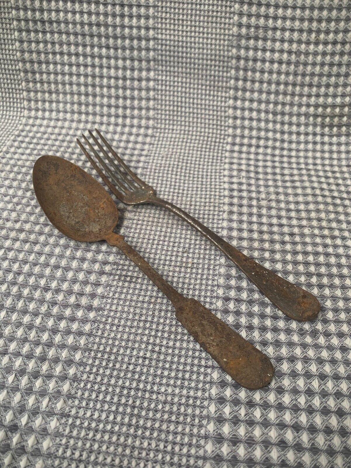German original. Set of spoon and fork from Wehrmacht positions. 1936-1945 WW2