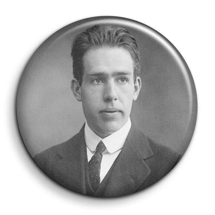 Niels Bohr Badge Pin 38mm Button Pin