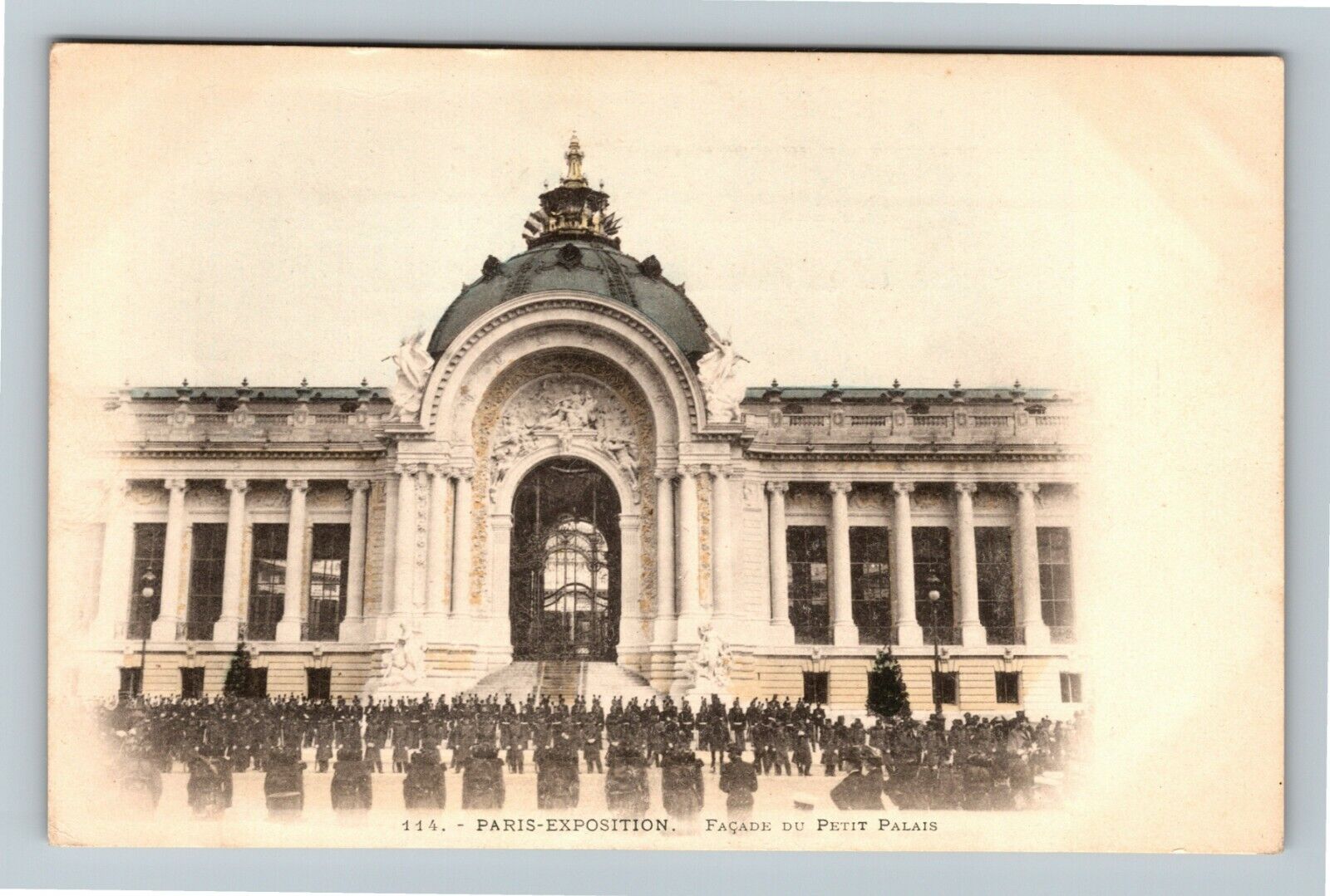 1900 Exposition Universelle Facade Du Petit Palais Vintage Souvenir Postcard