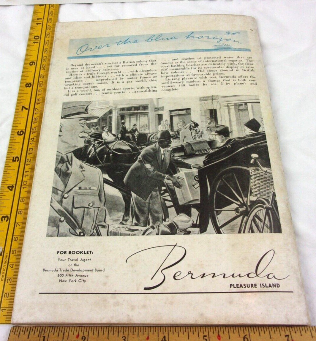 1938 Travel agency guide cruises 96 pages railroads Panama Bermuda USA Rockies