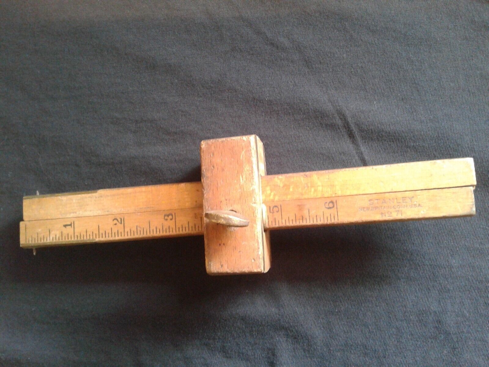 Vintage STANLEY No. 71 Wood Mortise Scribe Gauge Measuring Tool