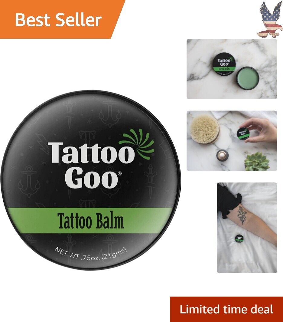 Healing Tattoo Balm - Nourishing Antioxidant Moisturizer - 3/4 oz Tin Packaging