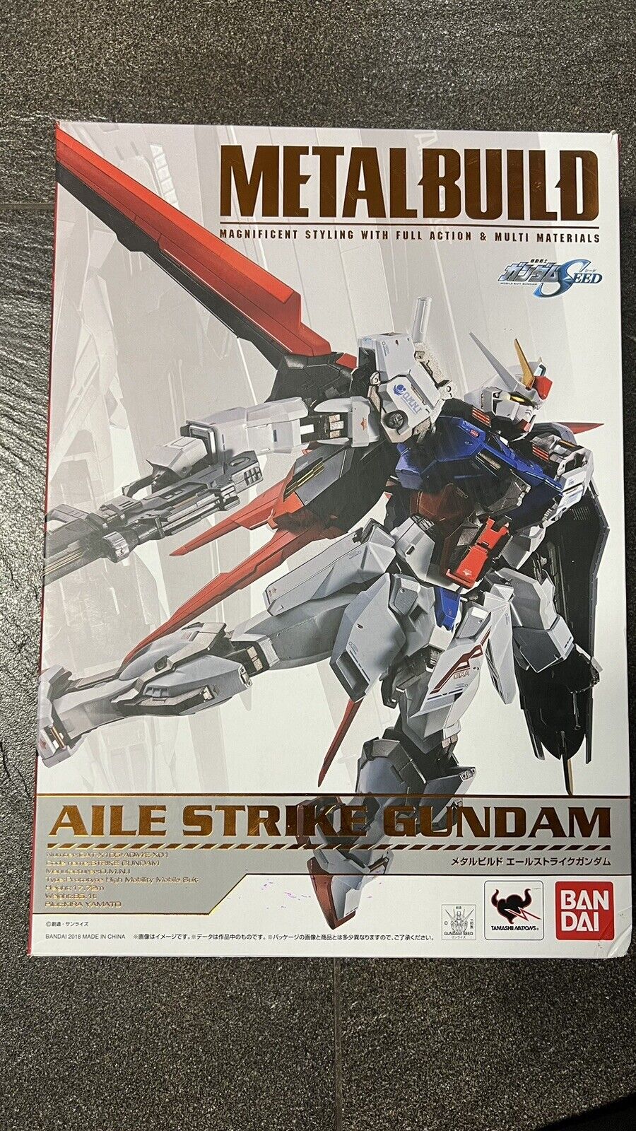 Bandai Metal Build Suit Seed Aile Strike Gundam Main Figure