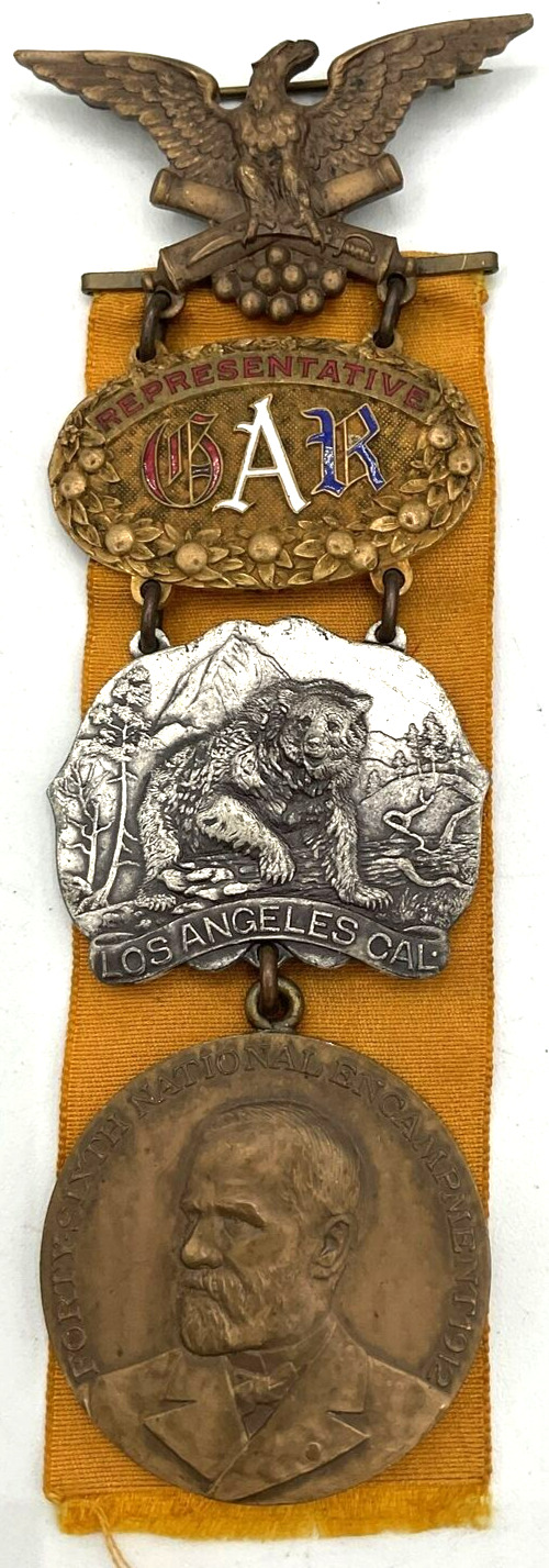 1912 46th GAR National Encampment Los Angeles California Representative Medal
