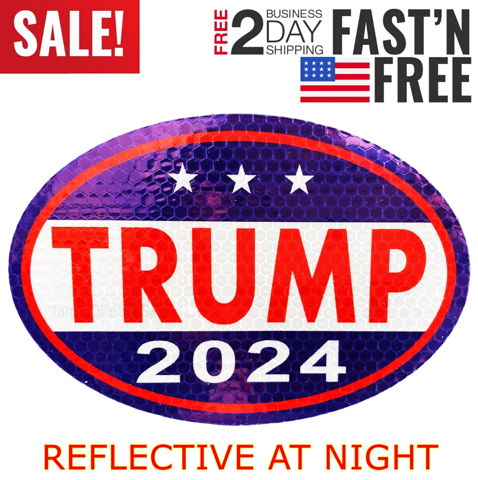 Trump 2024 Save America 4x6 Oval Magnet Sticker Republican Car Decal Truck SUV