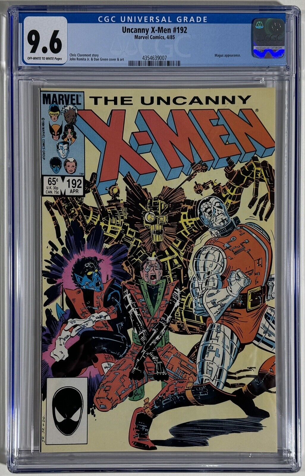 Uncanny X-Men 192 CGC 9.6 NM+ OWWP Magnus App/Chris Claremont Marvel Comics 1985