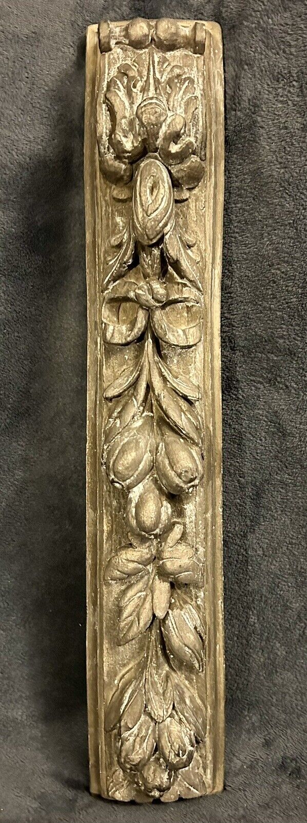 Early To Mid 20th-C French Concrete Garden Wall Sculpture Plaque 21.5”