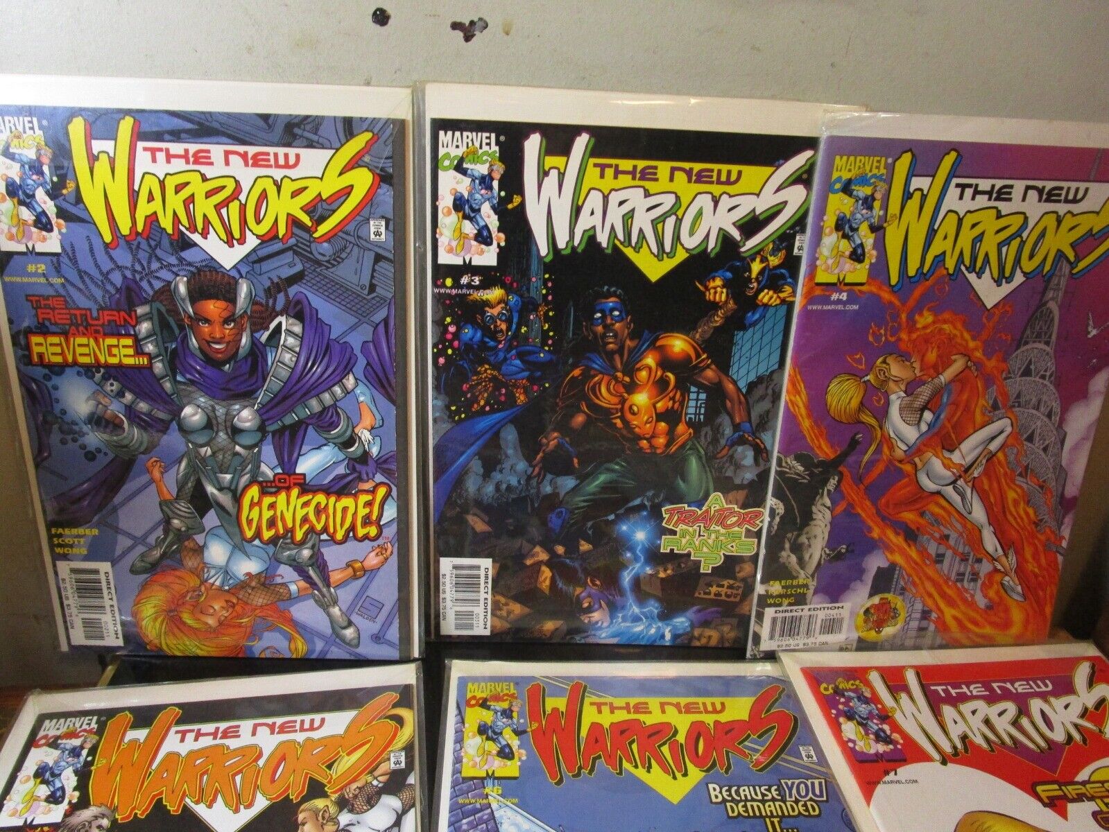 The New Warriors (1999 2nd Series) #2-9 Lot Bagged Boarded