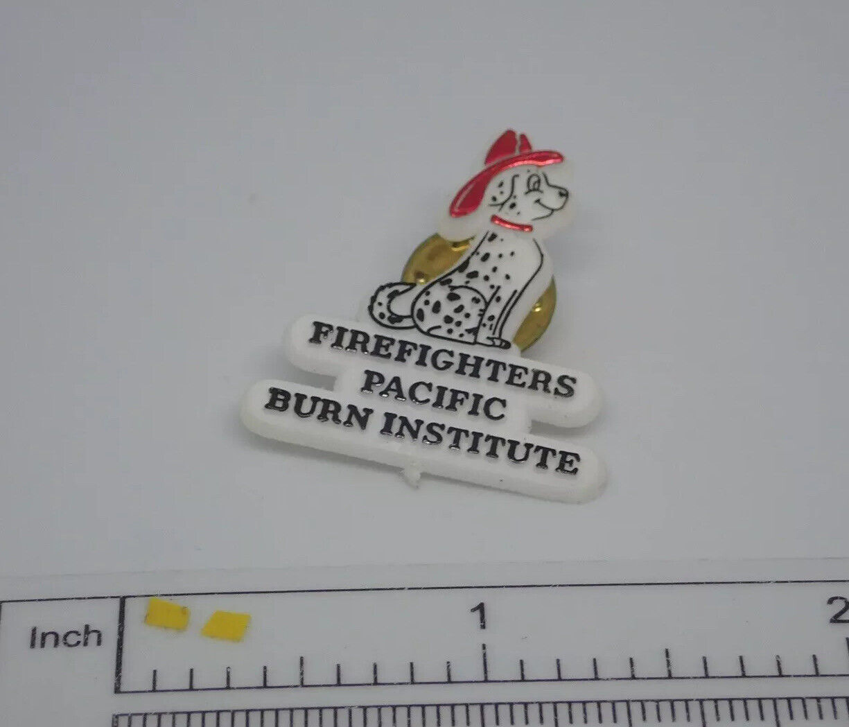 Firefighters Pacific Burn Institute Dalmatian Vintage Lapel Pin