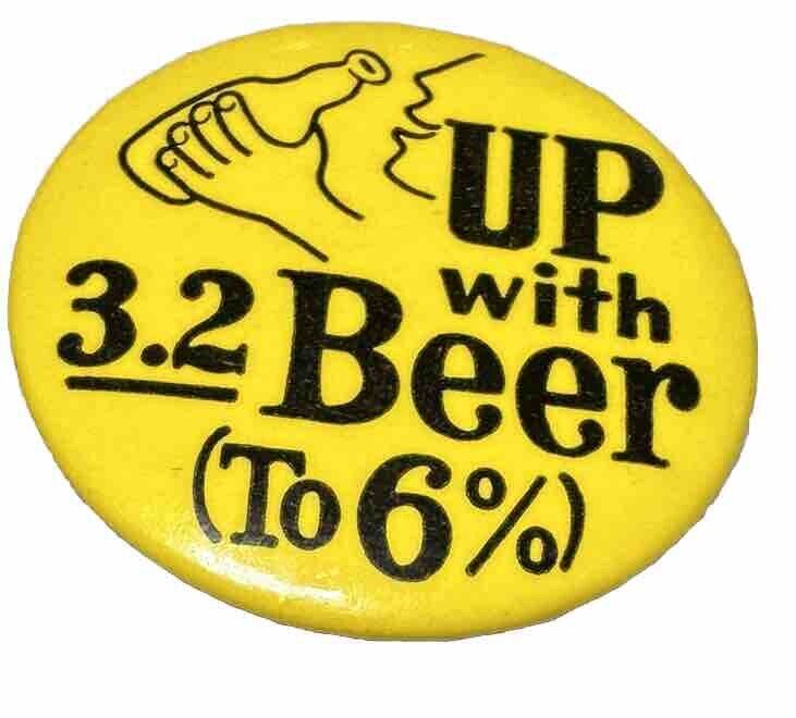 Vintage Beer Brew Protest Alcohol Percentage Up To 6% Cause Pin Pinback Button