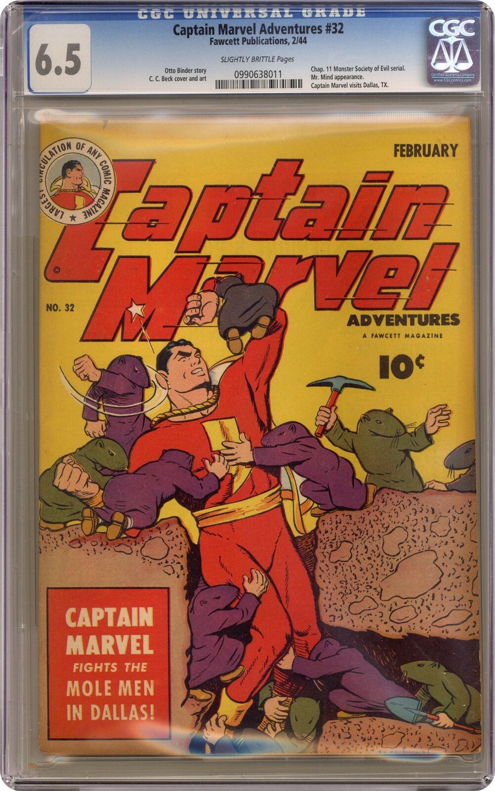 Captain Marvel Adventures #32 CGC 6.5 1944 0990638011