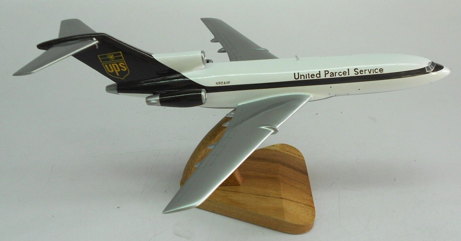 B-727 United Parcel Service- UPS Airplane Desktop Wood Model Small 