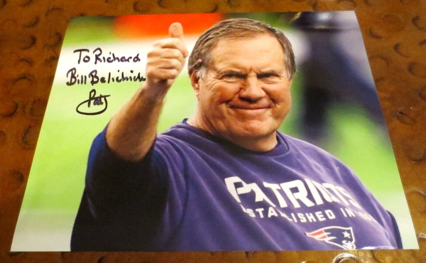 Bill Belichick coach New England Patriots signed autographed photo \