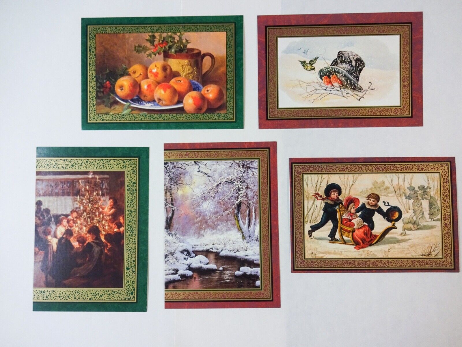 Lot of 5 ~ Vintage Alzheimer\'s Association Christmas Cards 