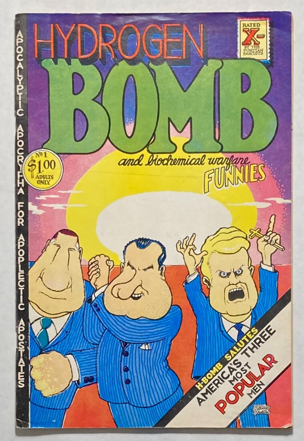 Hydrogen Bomb Funnies #1 Underground Comix 1970 1st Gilbert Shelton, Crumb