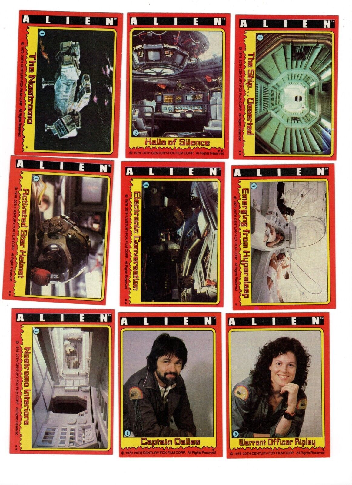 1979 TOPPS ALIEN MOVIE 84-CARD SET NM/MINT ALL CARDS SCANNED