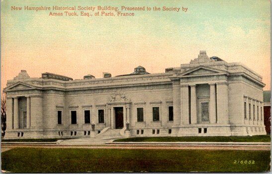 Concord NH New Hampshire Historical Society Building Postcard Bay State Club