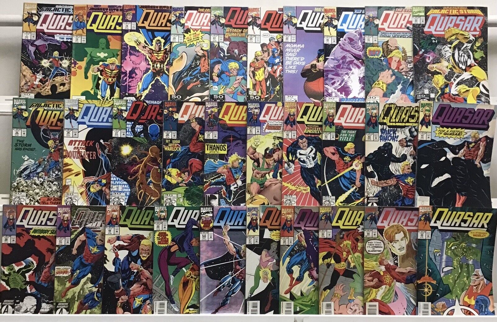 Marvel Comics Quasar Lot Of 30 Comics 