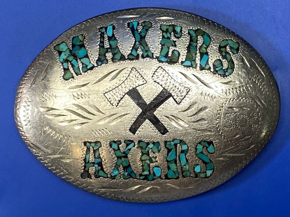 Maxers Axers Max Spilsbury Northern Arizona NAU Lumberjack Football belt buckle 