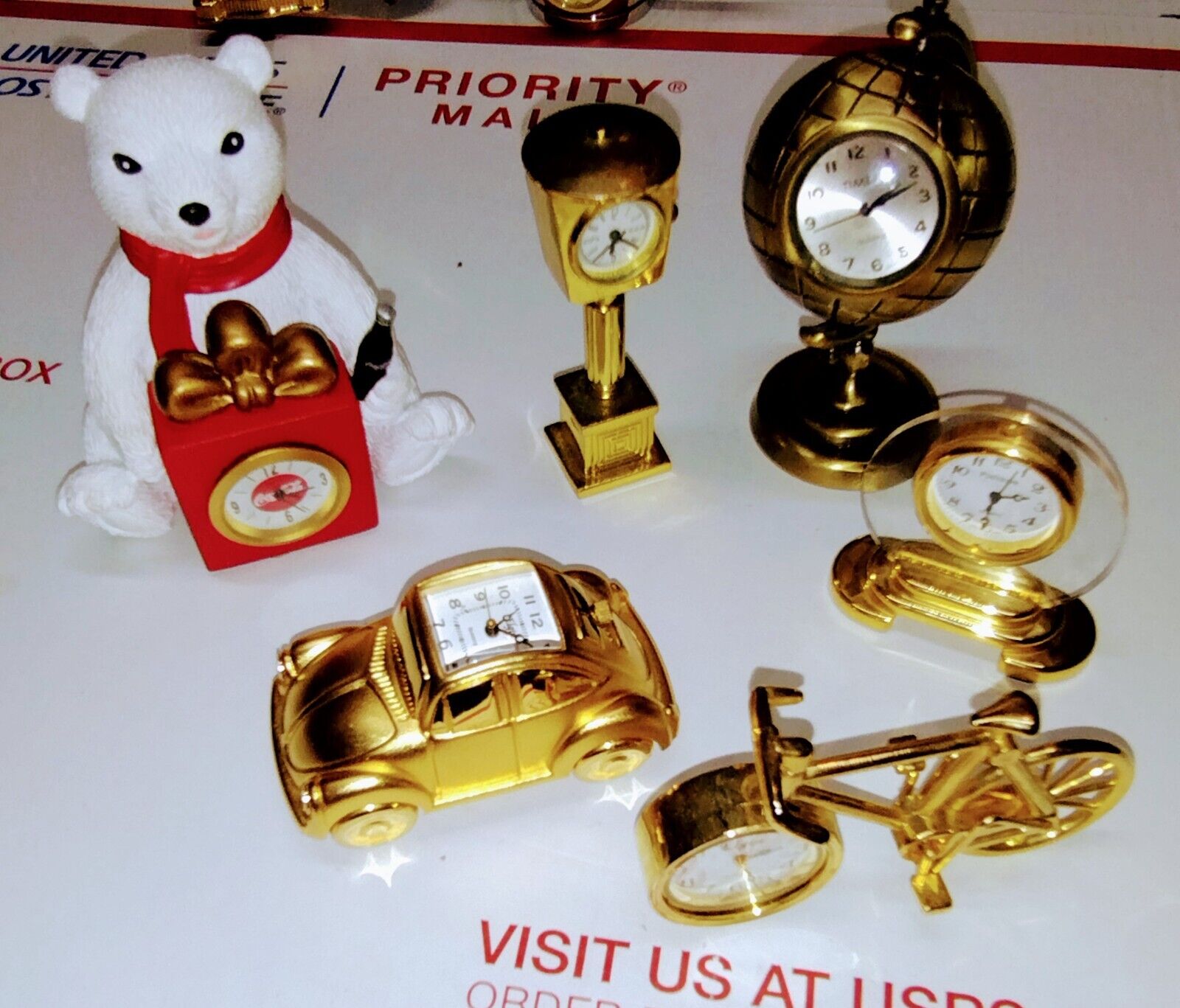 lot of 6 miniature novelty clocks #2