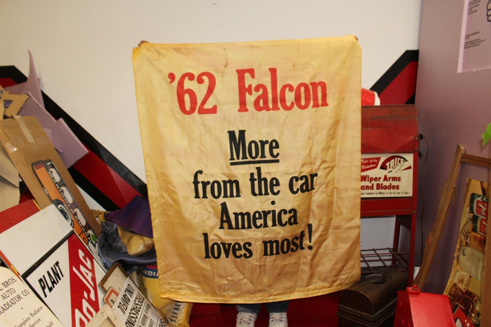 Large Vintage 1962 Falcon Ford Car Dealership Gas Oil 49\