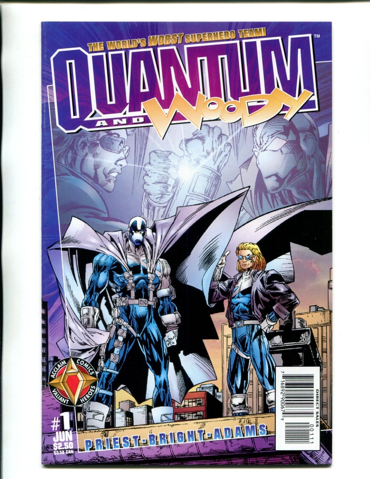 QUANTUM AND WOODY 1 VERY FINE- ACCLAIM 1997 1ST APPEARANCE