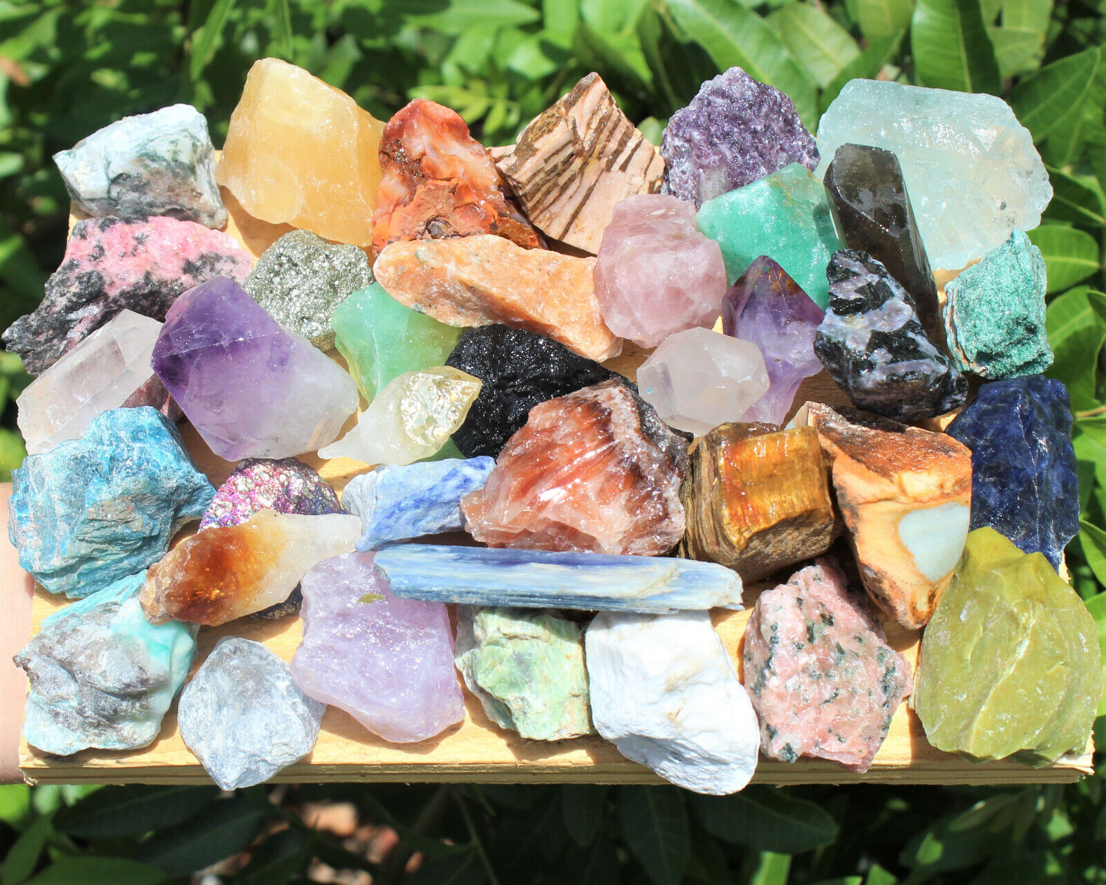 Bulk Mixed Crafters Collection: Gems Crystal Natural Rough Raw 2 lb Lot
