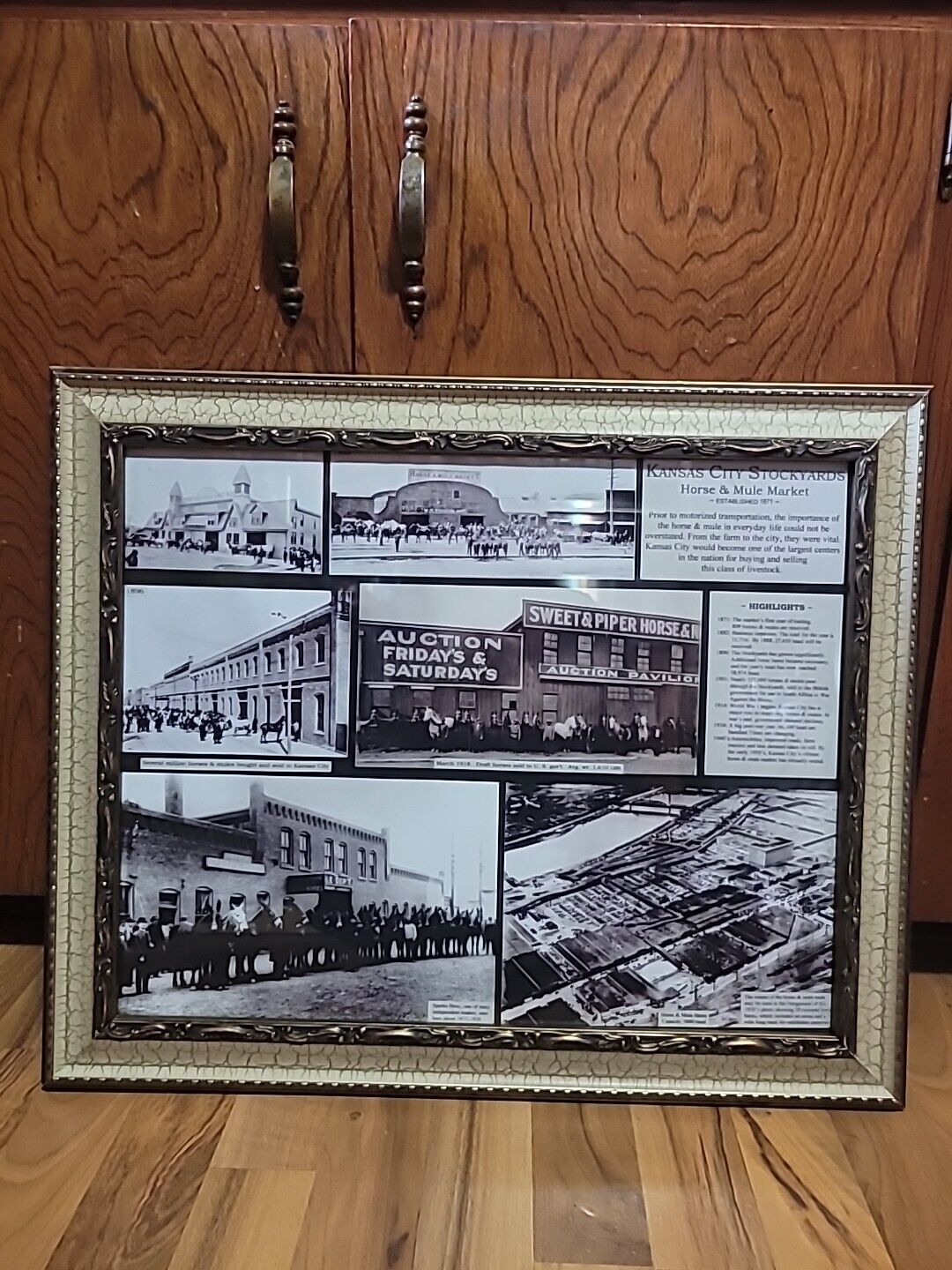 Kansas City Stockyards Horse & Muke Market 1871 19x23 Fancy  Framed Print 