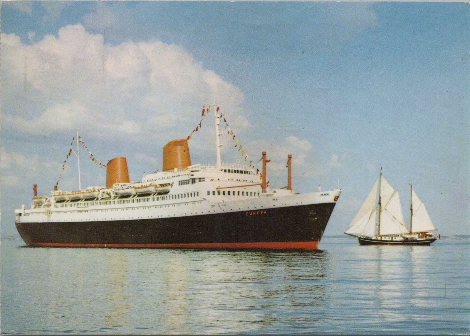 Postcard Ship MS Europa North German Lloyd Bremen 