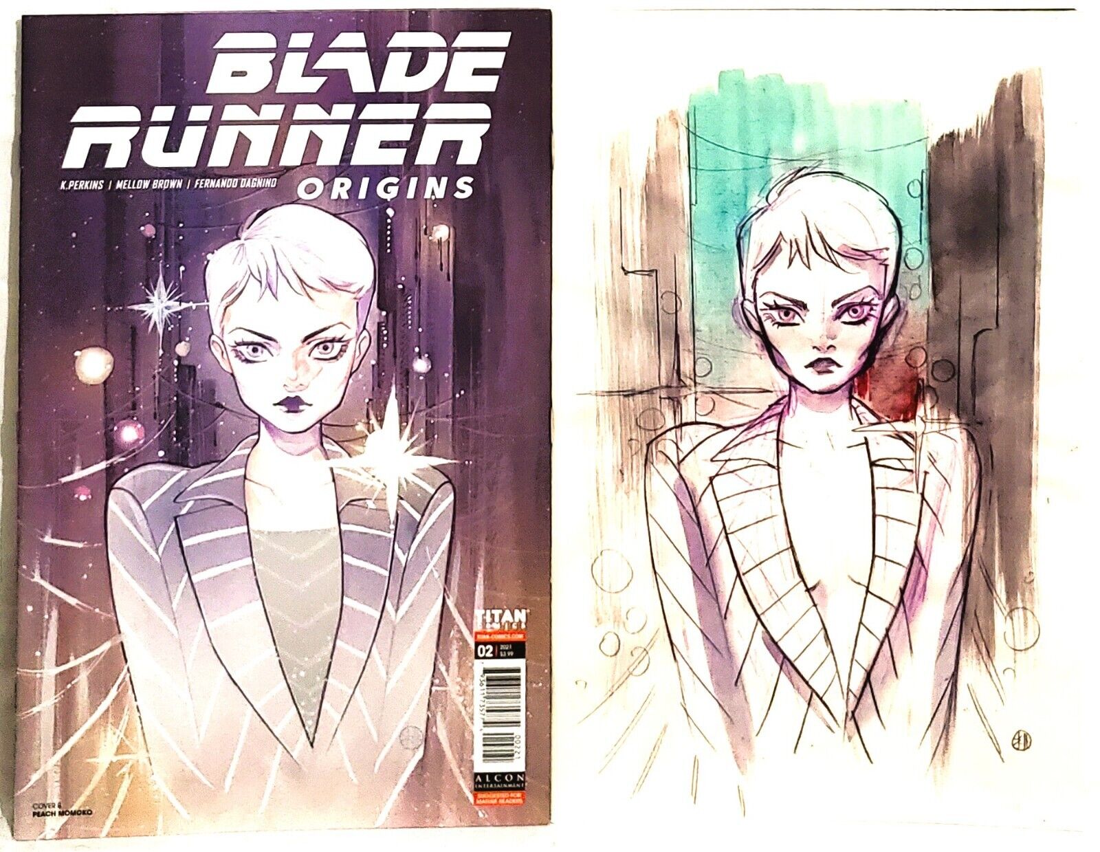 BLADE RUNNER Origins #2 Peach MoMoKo Variant Sketch Cover Titan Comics