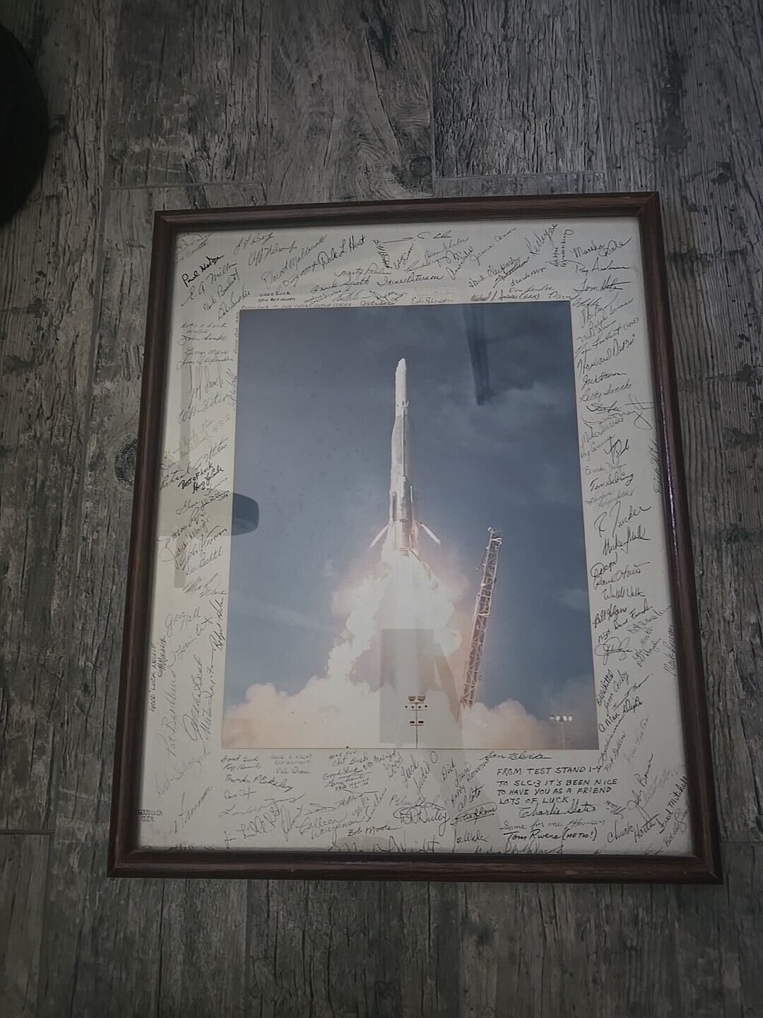 NASA Launch Photograph With Over 110 Signatures