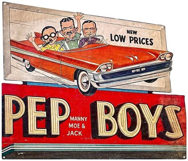 Pep Boys Advertising Laser Cut Metal Sign