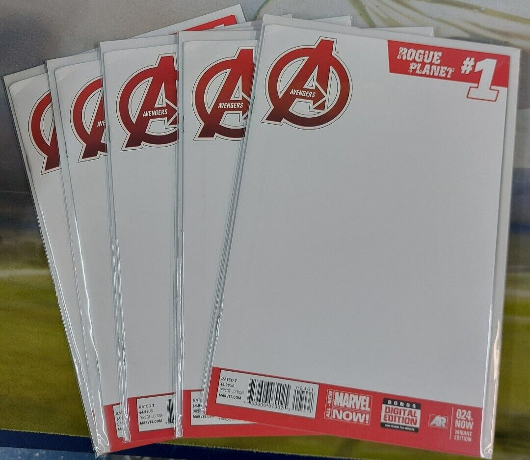 Avengers Rogue Planet #1 Set of (5) Blank Sketch Covers (2013) 8.0 VF or Better