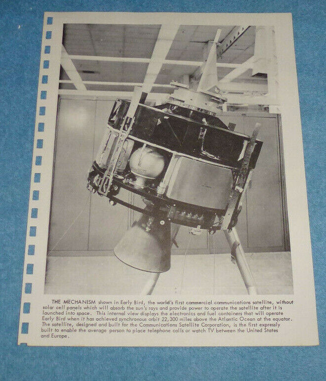 Early Bird Satellite without Solar Cell Panels NASA Photo 1965