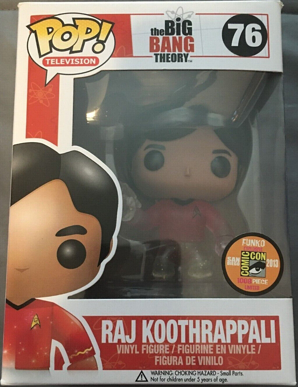 FUNKO POP The Big Bang Theory Raj Koothrappali 76# Figure New With Protector