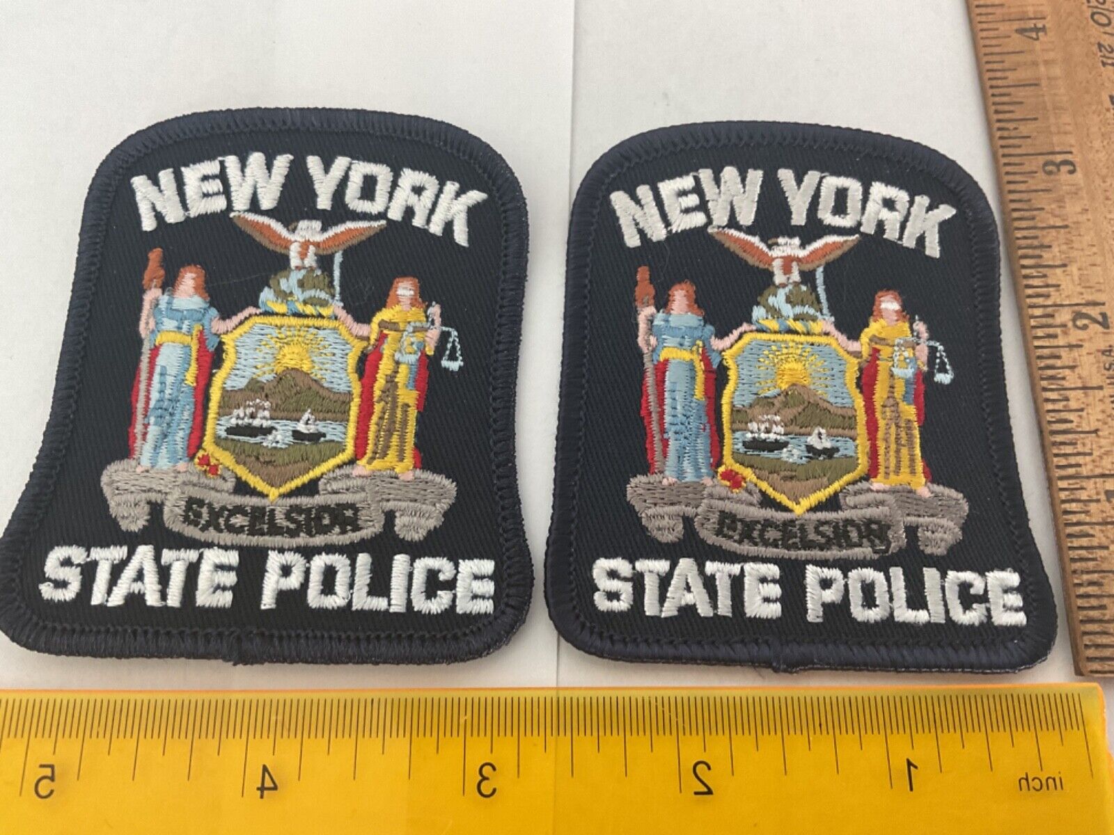 New York State Police collectors Hat patch set 2 pieces all new