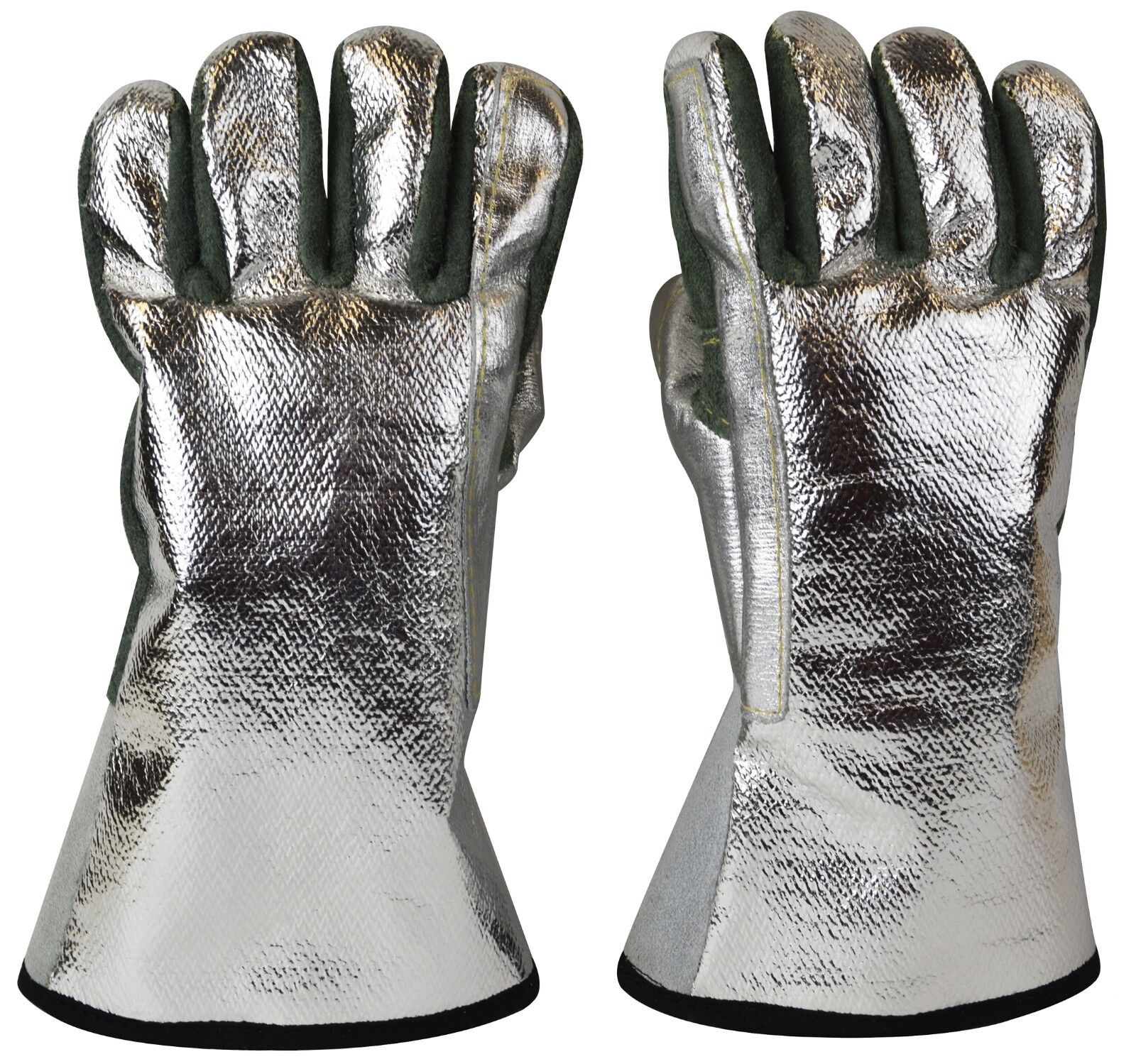 ALUMINIZED HEAT RESISTANT GLOVES FOR MELTING GOLD SILVER COPPER BRASS COPPER 13\