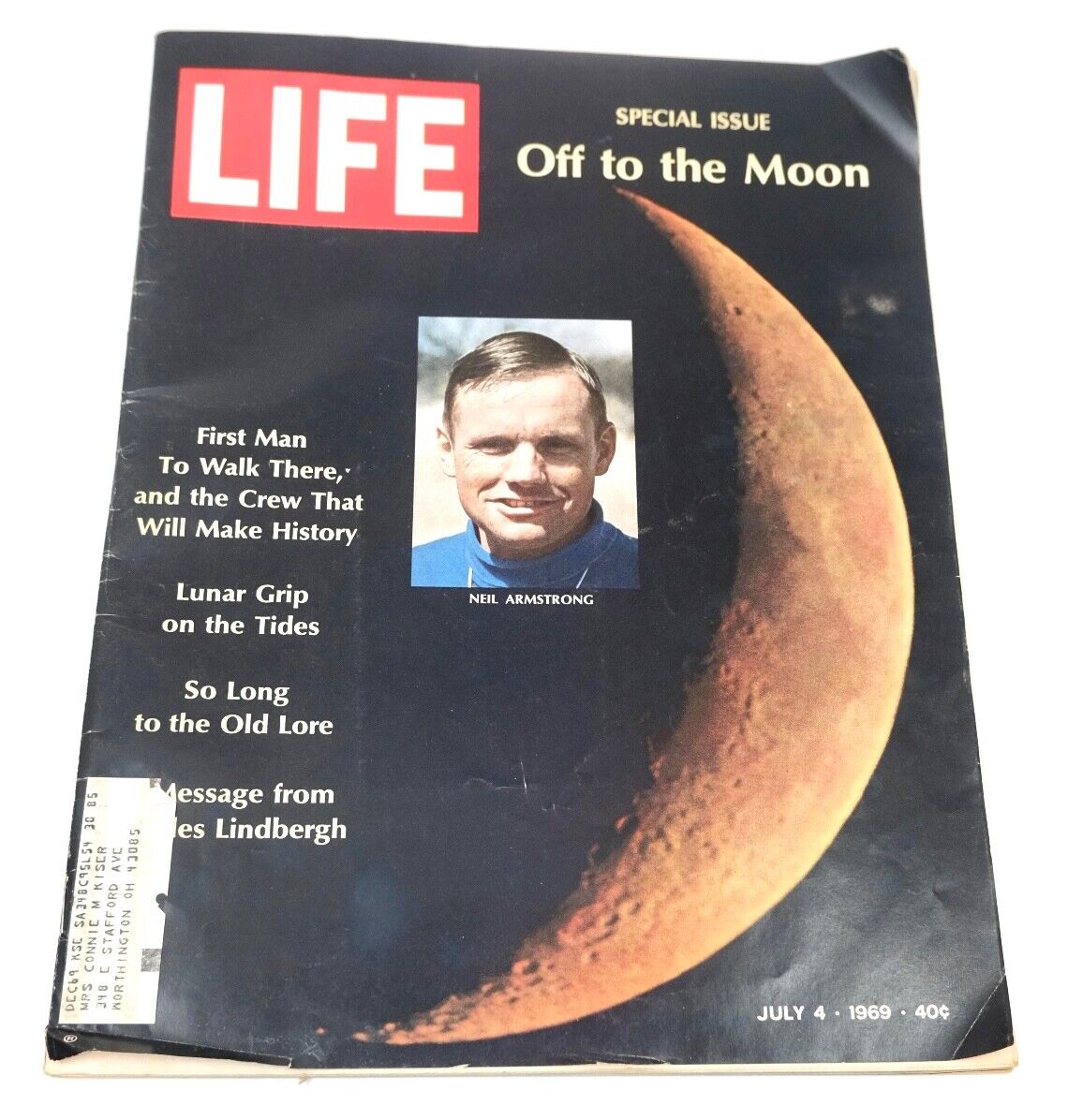 VINTAGE 1969 LIFE MAGAZINE~OFF TO THE MOON ISSUE