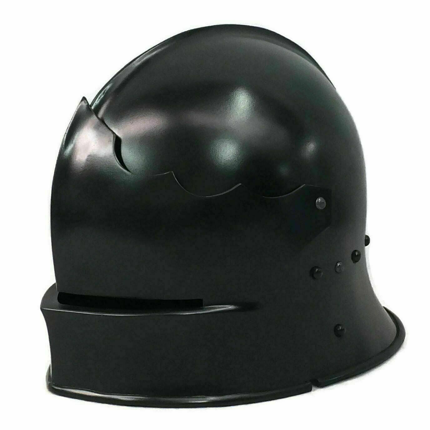 Christmas 18GA Steel Medieval German Sallet Helmet Knight Wearable Armor Helmet