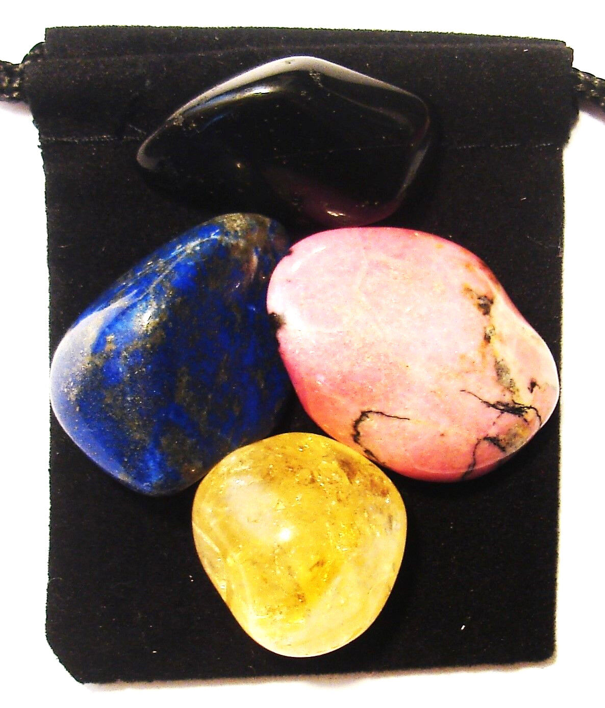 MULTIPLE SCLEROSIS Tumbled Crystal Healing Set = 4 Stones + Pouch + Card
