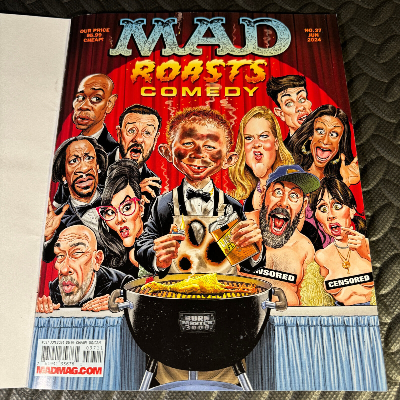 MAD MAGAZINE #37 JUN 2024 MAD ROASTS COMEDY ISSUE GPK ARTISTS+BAG/BOARD