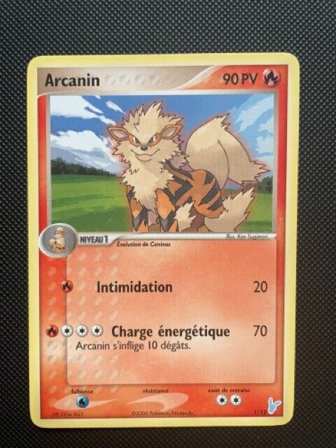 Pokemon Card Arcanine 1/12 Promo Block Ex Deck Negapi FR