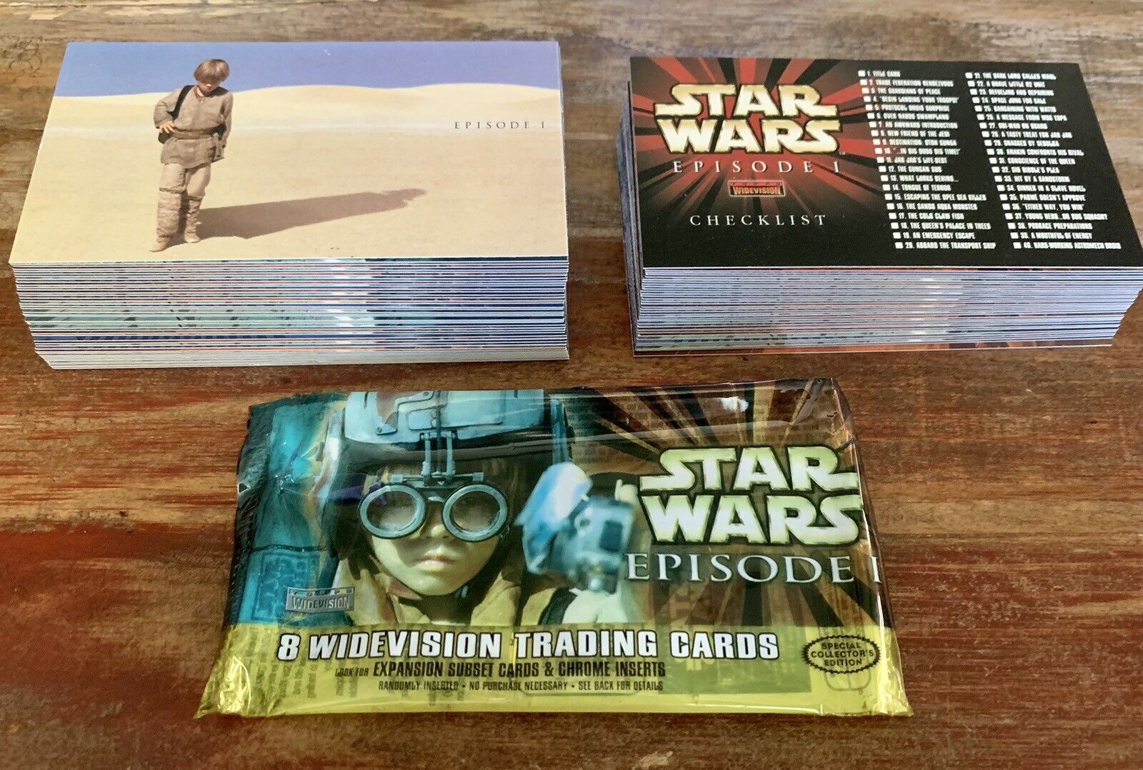 1999 TOPPS STAR WARS EPISODE 1 SERIES 1 & 2 WIDEVISION TRADING 160 CARD SETS