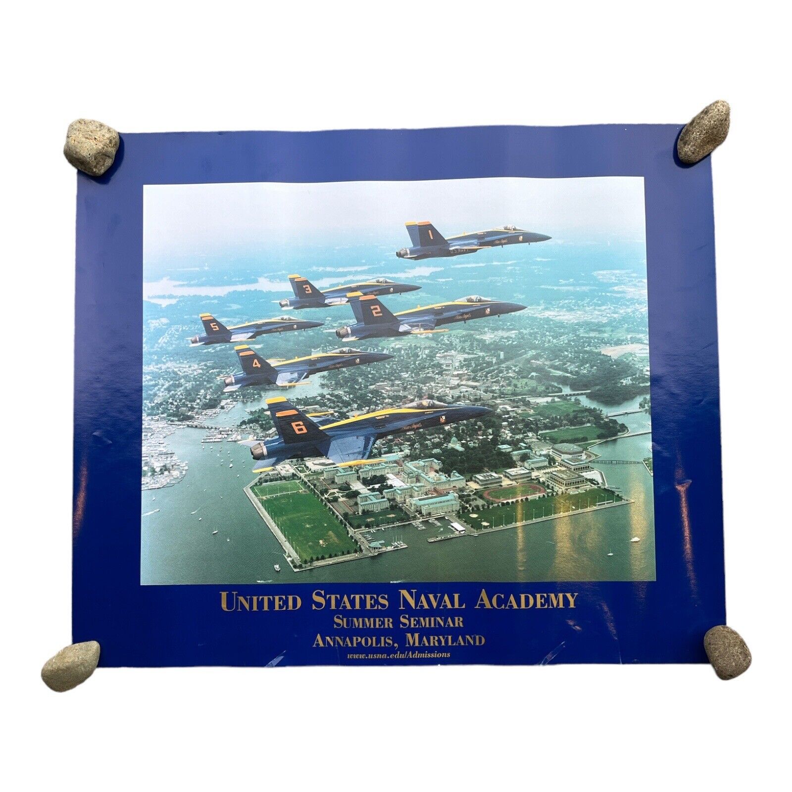 VTG United States Naval Academy Blue Angels Poster Annapolis 24x20