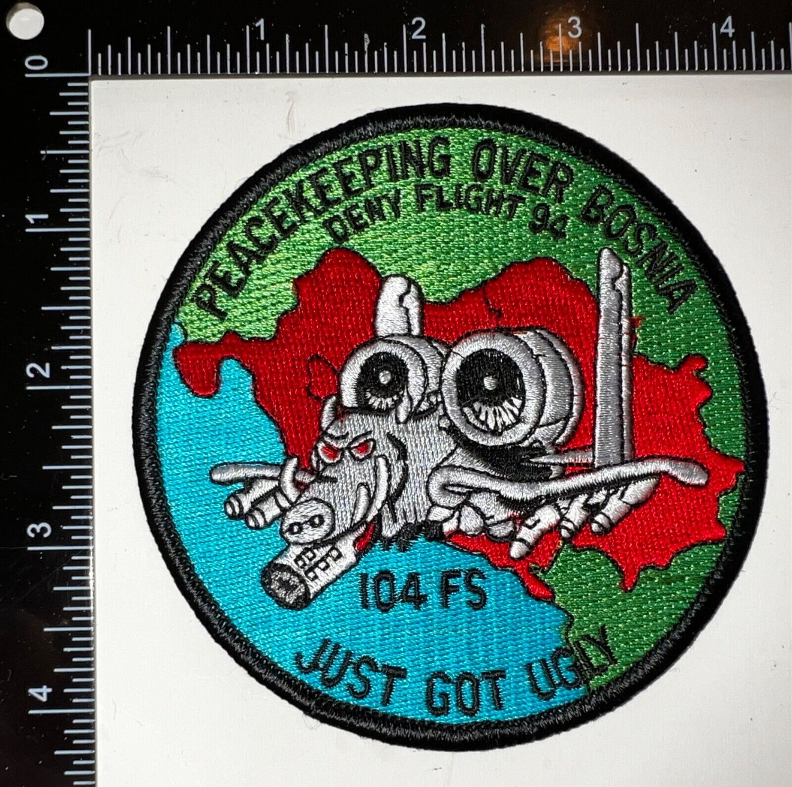 USAF 104th Fighter Squadron Deny Flight 1994 Peacekeeping Bosnia Got Ugly Patch